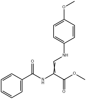 METHYL 2-(BENZOYLAMINO)-3-(4-METHOXYANILINO)ACRYLATE Struktur