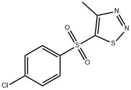 4-CHLOROPHENYL 4-METHYL-1,2,3-THIADIAZOL-5-YL SULFONE Struktur