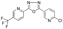 2-(6-CHLORO-3-PYRIDYL)-5-[5-(TRIFLUOROMETHYL)-2-PYRIDYL]-1,3,4-OXADIAZOLE Struktur