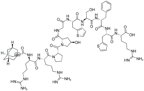 (1-ADAMANTANECARBONYL-D-ARG0,HYP3,BETA-(2-THIENYL)-ALA5,8,D-PHE7)-BRADYKININ Struktur