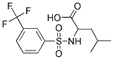 4-METHYL-2-(([3-(TRIFLUOROMETHYL)PHENYL]SULFONYL)AMINO)PENTANOIC ACID Struktur