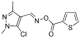 5-CHLORO-1,3-DIMETHYL-4-(([(2-THIENYLCARBONYL)OXY]IMINO)METHYL)-1H-PYRAZOLE Struktur