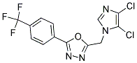 2-[(4,5-DICHLORO-1H-IMIDAZOL-1-YL)METHYL]-5-[4-(TRIFLUOROMETHYL)PHENYL]-1,3,4-OXADIAZOLE Struktur