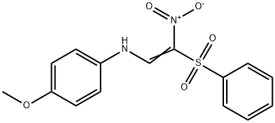 4-METHOXY-N-[2-NITRO-2-(PHENYLSULFONYL)VINYL]ANILINE Struktur