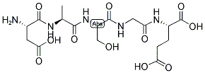 H-ASP-ALA-SER-GLY-GLU-OH Struktur