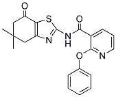 N-(5,5-DIMETHYL-7-OXO(4,5,6-TRIHYDROBENZOTHIAZOL-2-YL))(2-PHENOXY(3-PYRIDYL))FORMAMIDE Struktur