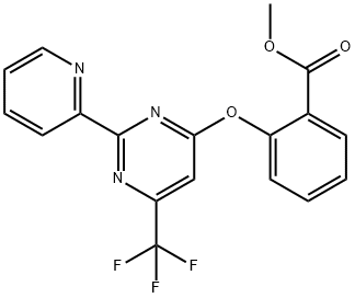 METHYL 2-([2-(2-PYRIDINYL)-6-(TRIFLUOROMETHYL)-4-PYRIMIDINYL]OXY)BENZENECARBOXYLATE Struktur