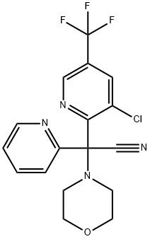 2-[3-CHLORO-5-(TRIFLUOROMETHYL)-2-PYRIDINYL]-2-MORPHOLINO-2-(2-PYRIDINYL)ACETONITRILE Struktur