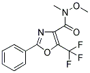 N-METHOXY-N-METHYL-2-PHENYL-5-(TRIFLUOROMETHYL)-OXAZOLE-4-CARBOXAMIDE Struktur