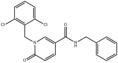 N-BENZYL-1-(2,6-DICHLOROBENZYL)-6-OXO-1,6-DIHYDRO-3-PYRIDINECARBOXAMIDE Struktur