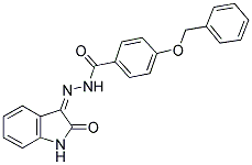 3-((4-BENZYLOXYBENZOYL)HYDRAZIDYL)-2-OXOINDOLINE Struktur