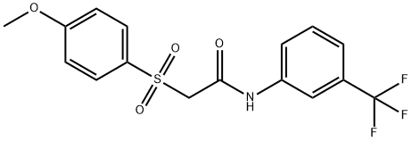 2-[(4-METHOXYPHENYL)SULFONYL]-N-[3-(TRIFLUOROMETHYL)PHENYL]ACETAMIDE Struktur