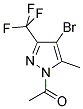 1-ACETYL-4-BROMO-3(5)-TRIFLUOROMETHYL-5(3)-(METHYL)PYRAZOLE Struktur
