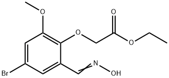 ETHYL 2-(4-BROMO-2-[(HYDROXYIMINO)METHYL]-6-METHOXYPHENOXY)ACETATE Struktur