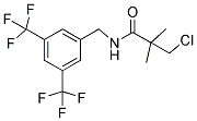 N1-[3,5-DI(TRIFLUOROMETHYL)BENZYL]-3-CHLORO-2,2-DIMETHYLPROPANAMIDE Struktur