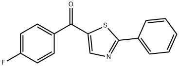 (4-FLUOROPHENYL)(2-PHENYL-1,3-THIAZOL-5-YL)METHANONE Struktur