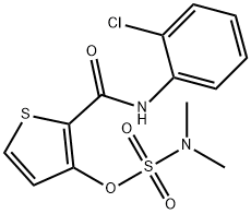 2-[(2-CHLOROANILINO)CARBONYL]-3-THIENYL-N,N-DIMETHYLSULFAMATE Struktur