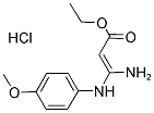 3-ETHOXY-1-(4-METHOXYANILINO)-3-OXO-1-PROPEN-1-AMINIUM CHLORIDE Struktur