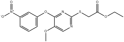 ETHYL 2-([5-METHOXY-4-(3-NITROPHENOXY)-2-PYRIMIDINYL]SULFANYL)ACETATE Struktur