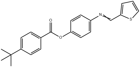 4-[(2-THIENYLMETHYLENE)AMINO]PHENYL 4-(TERT-BUTYL)BENZENECARBOXYLATE Struktur