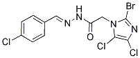 N'1-(4-CHLOROBENZYLIDENE)-2-(2-BROMO-4,5-DICHLORO-1H-IMIDAZOL-1-YL)ETHANOHYDRAZIDE Struktur