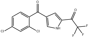 1-[4-(2,4-DICHLOROBENZOYL)-1H-PYRROL-2-YL]-2,2,2-TRIFLUORO-1-ETHANONE Struktur