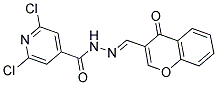 N'4-[(4-OXO-4H-CHROMEN-3-YL)METHYLIDENE]-2,6-DICHLOROPYRIDINE-4-CARBOHYDRAZIDE Struktur