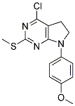 4-CHLORO-6,7-DIHYDRO-7-(4-METHOXYPHENYL)-2-(METHYLTHIO)-(5H)-PYRROLO[2,3-D]PYRIMIDINE Struktur