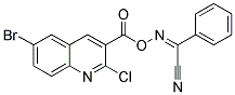 N-([(6-BROMO-2-CHLOROQUINOLIN-3-YL)CARBONYL]OXY)BENZENECARBOXIMIDOYL CYANIDE Struktur