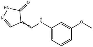 4-[(3-METHOXYANILINO)METHYLENE]-2,4-DIHYDRO-3H-PYRAZOL-3-ONE Struktur