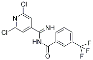 N1-[(2,6-DICHLORO-4-PYRIDYL)(IMINO)METHYL]-3-(TRIFLUOROMETHYL)BENZAMIDE Struktur