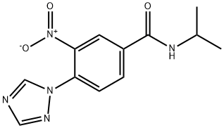 N-ISOPROPYL-3-NITRO-4-(1H-1,2,4-TRIAZOL-1-YL)BENZENECARBOXAMIDE Struktur