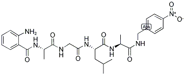 ABZ-ALA-GLY-LEU-ALA-P-NITROBENZYLAMIDE Struktur