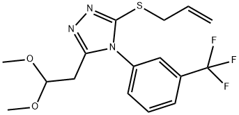 2-(5-(ALLYLSULFANYL)-4-[3-(TRIFLUOROMETHYL)PHENYL]-4H-1,2,4-TRIAZOL-3-YL)-1-METHOXYETHYL METHYL ETHER Struktur