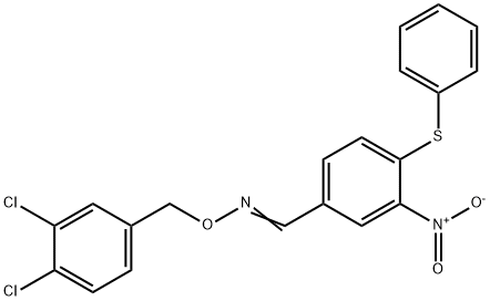 3-NITRO-4-(PHENYLSULFANYL)BENZENECARBALDEHYDE O-(3,4-DICHLOROBENZYL)OXIME Struktur