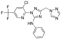 1-[3-CHLORO-5-(TRIFLUOROMETHYL)-2-PYRIDINYL]-N-PHENYL-3-(1H-1,2,4-TRIAZOL-1-YLMETHYL)-1H-1,2,4-TRIAZOL-5-AMINE Struktur