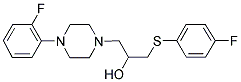 1-[4-(2-FLUOROPHENYL)PIPERAZINO]-3-[(4-FLUOROPHENYL)SULFANYL]-2-PROPANOL Struktur