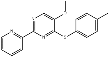 5-METHOXY-4-[(4-METHYLPHENYL)SULFANYL]-2-(2-PYRIDINYL)PYRIMIDINE Struktur