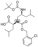 BOC-LEU-PSI-[CH2N(2-CL-Z)]-LEU-OH Struktur