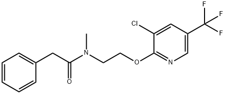 N-(2-([3-CHLORO-5-(TRIFLUOROMETHYL)-2-PYRIDINYL]OXY)ETHYL)-N-METHYL-2-PHENYLACETAMIDE Struktur