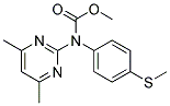 N-(4,6-DIMETHYLPYRIMIDIN-2-YL)-N-[4-(METHYLTHIO)PHENYL]CARBAMIC ACID, METHYL ESTER Struktur