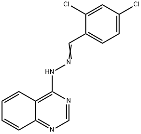 2,4-DICHLOROBENZENECARBALDEHYDE N-(4-QUINAZOLINYL)HYDRAZONE Struktur