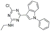 N2-ETHYL-4-CHLORO-6-(1-PHENYL-1H-INDOL-3-YL)-1,3,5-TRIAZIN-2-AMINE Struktur