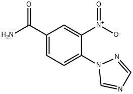 3-NITRO-4-(1H-1,2,4-TRIAZOL-1-YL)BENZENECARBOXAMIDE Struktur