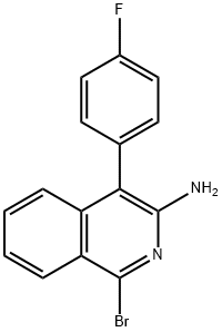 1-BROMO-4-(4-FLUOROPHENYL)-3-ISOQUINOLINAMINE Struktur