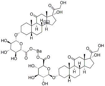 5BETA-PREGNAN-3ALPHA,17ALPHA,21-TRIOL-11,20-DIONE 3-(O->1BETA)-D-GLUCOPYRANOSIDURONIC ACID BARIUM SALT Struktur