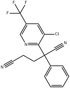 2-[3-CHLORO-5-(TRIFLUOROMETHYL)-2-PYRIDINYL]-2-PHENYLPENTANEDINITRILE Struktur