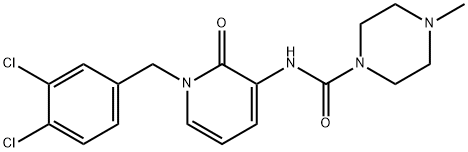 N-[1-(3,4-DICHLOROBENZYL)-2-OXO-1,2-DIHYDRO-3-PYRIDINYL]-4-METHYLTETRAHYDRO-1(2H)-PYRAZINECARBOXAMIDE Struktur