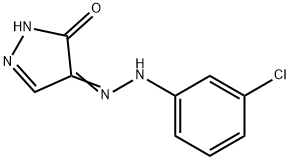 1H-PYRAZOLE-4,5-DIONE 4-[N-(3-CHLOROPHENYL)HYDRAZONE] Struktur