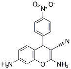 2,7-DIAMINO-3-CYANO-4-(4-NITROPHENYL)-4H-BENZOPYRANE Struktur